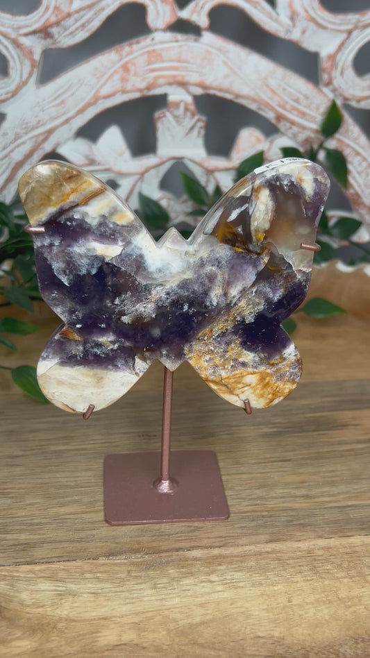 Purple Chalcedony Butterfly