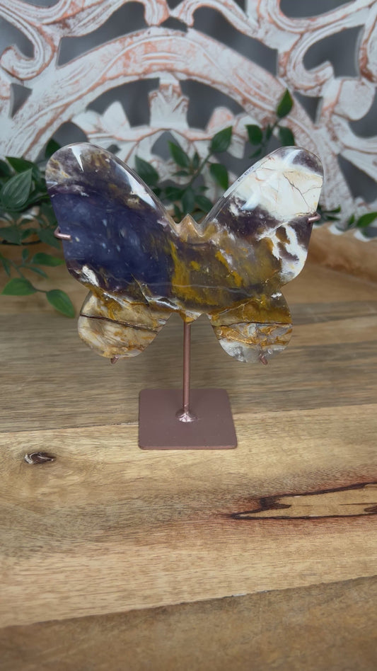 Purple Chalcedony Butterfly