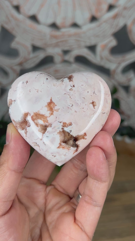 Pink Carnelian Heart