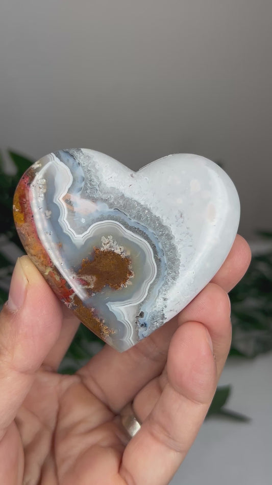 Scenic Moss Agate Heart