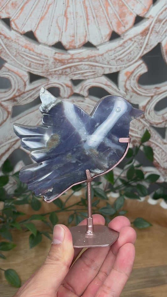 Purple Chalcedony Bird