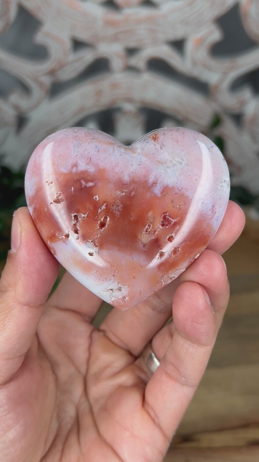 Pink Carnelian Heart
