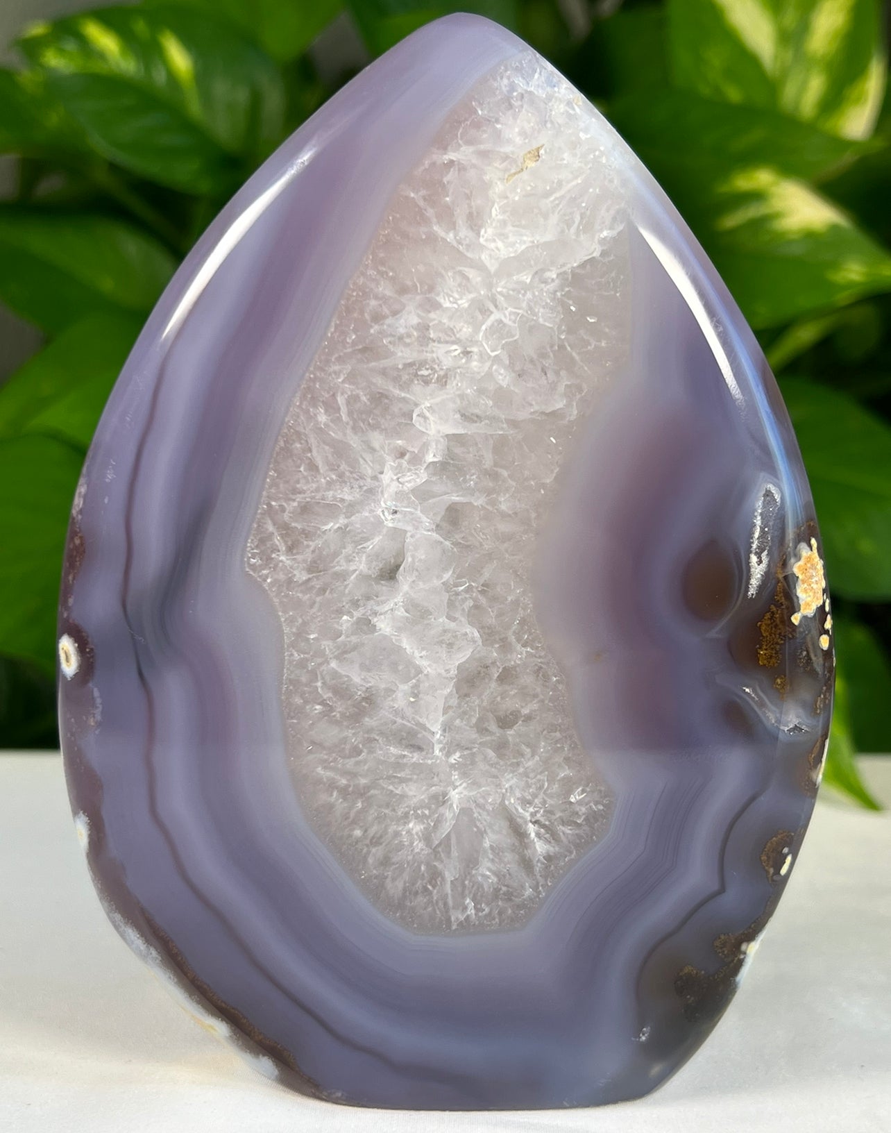 Brazilian Druzy Agate Statement Flames