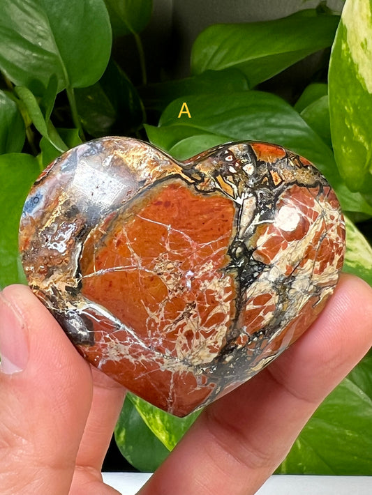 Red Jasper Hearts