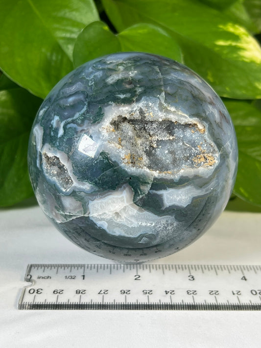 Green/Blue Moss Agate Sphere