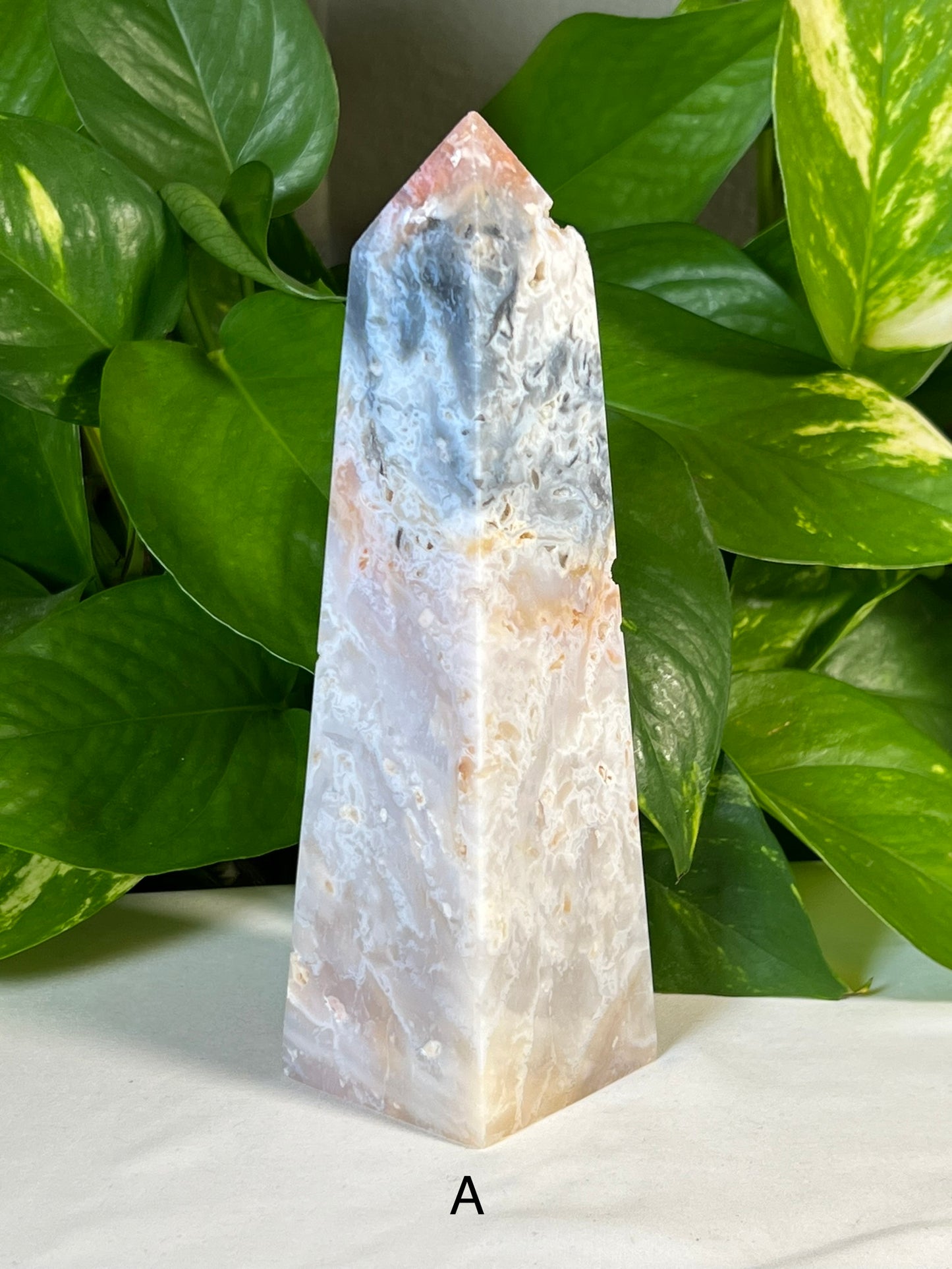 Rainbow Plume Agate Towers
