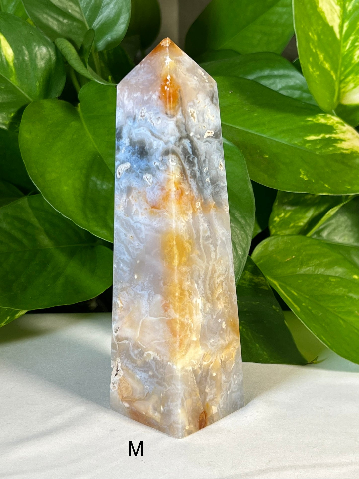 Rainbow Plume Agate Towers
