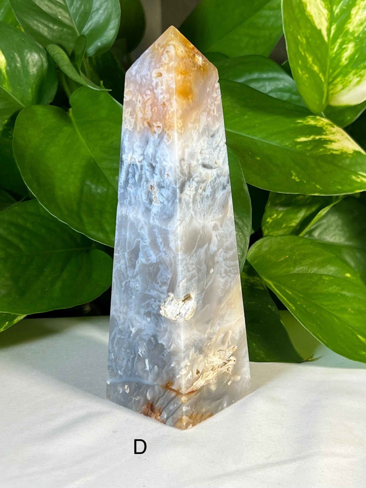 Rainbow Plume Agate Towers