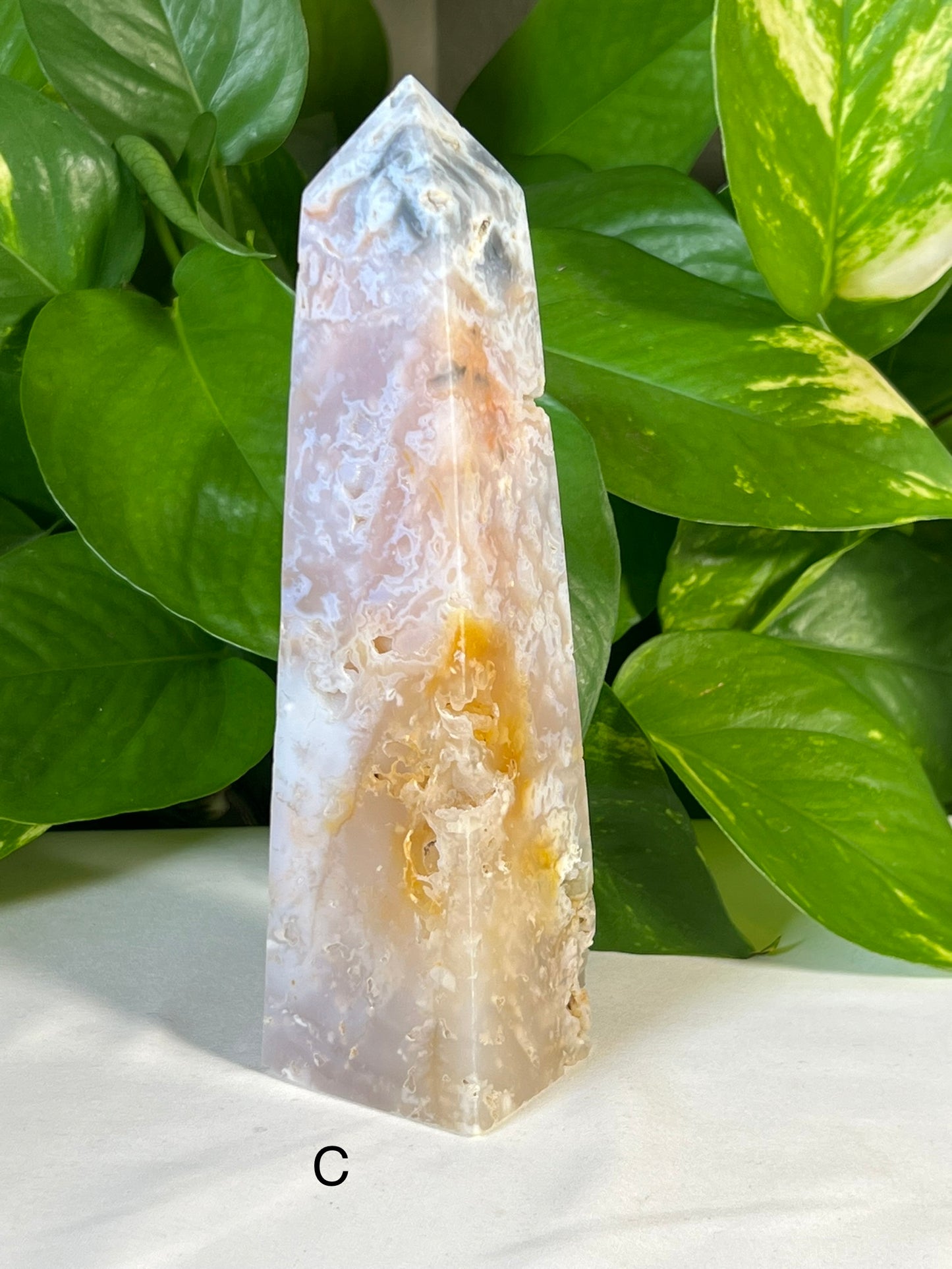 Rainbow Plume Agate Towers