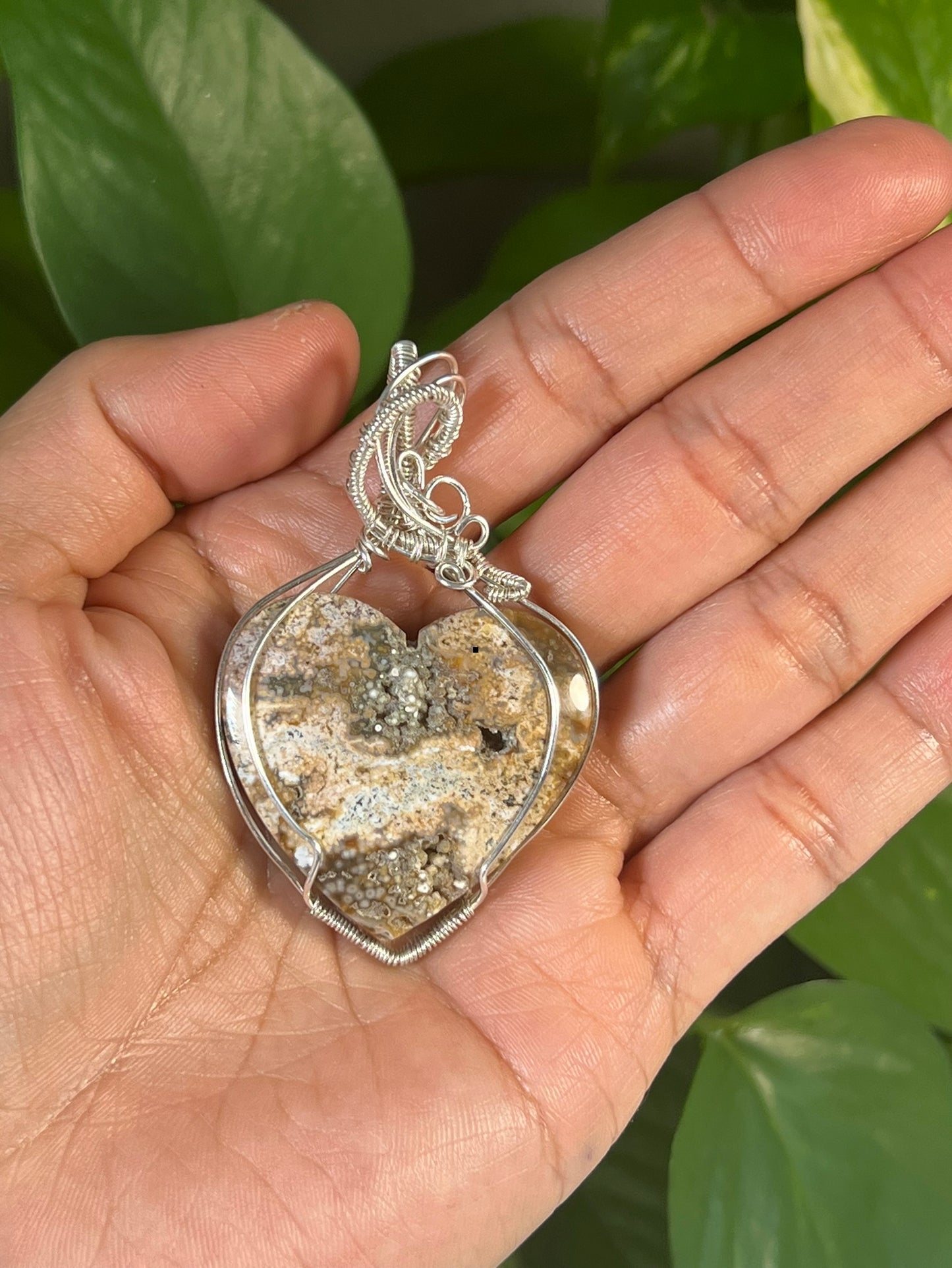 Ocean Jasper Heart Pendant