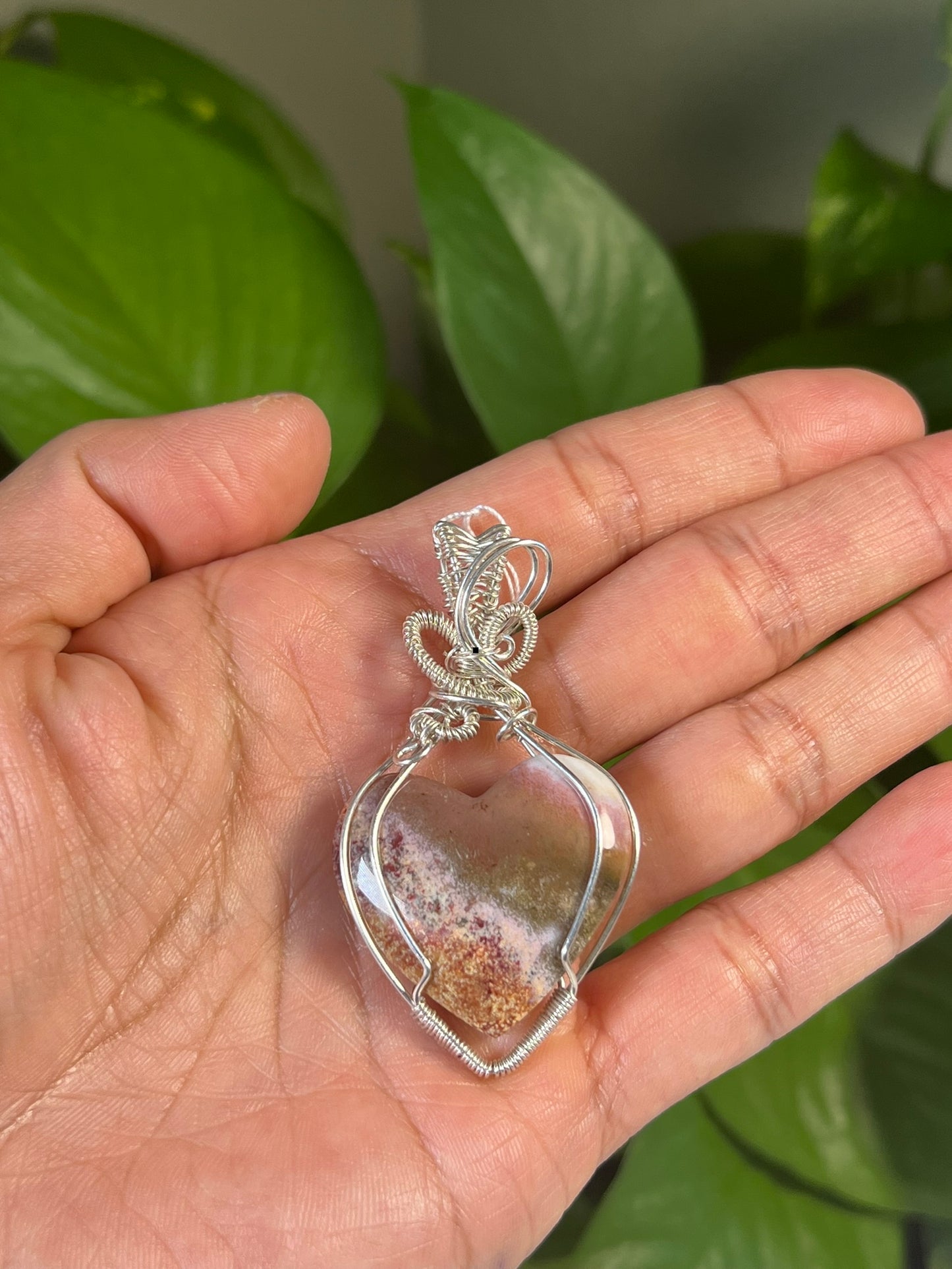 Ocean Jasper Heart Pendant