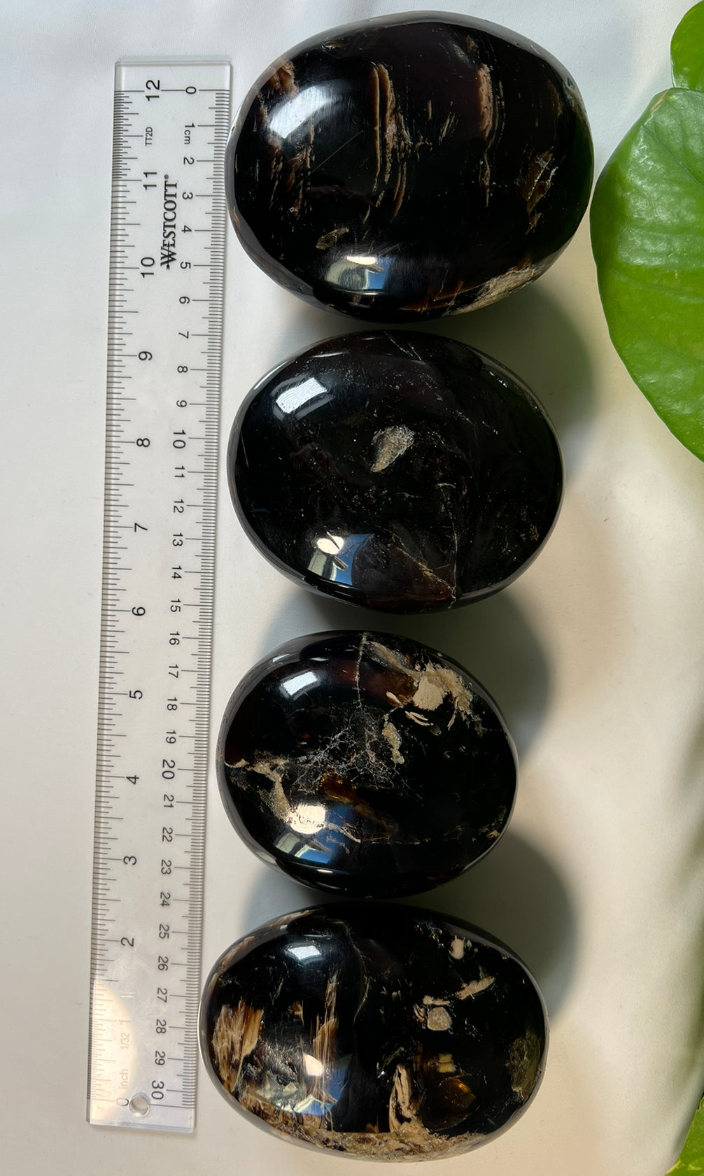Large Amber Palmstones