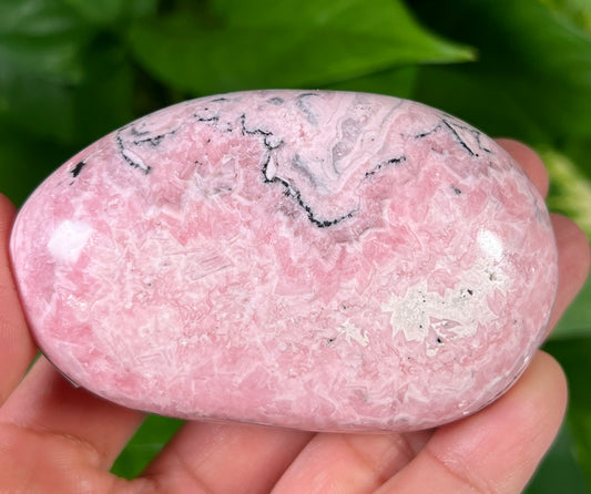 Rhodochrosite Palm stone